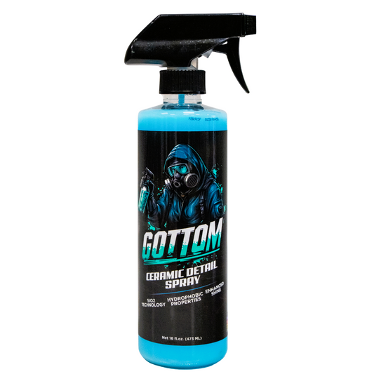 Gottom - Ceramic Detail Spray - 16 oz - SiO2 Hydrophobic Deep Shine Ultra Gloss Top Coat Detailer to Enhance, Extend & Protect - Scented with Midnight Ice
