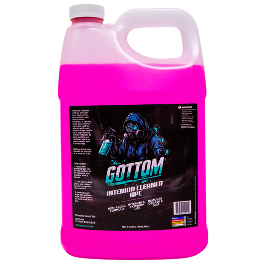 Gottom - Interior Cleaner APC - 1 Gallon (128 oz) - Performance Interior Cleaner for Leather, Vinyl, Plastic, Carpet and Multi-Surface - Scented with Taaaaaang!