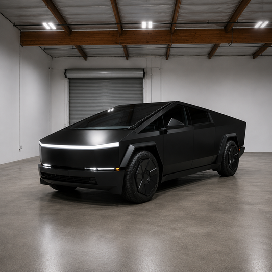 Cyber Truck - 3m Stain Black Vinyl Wrap.
