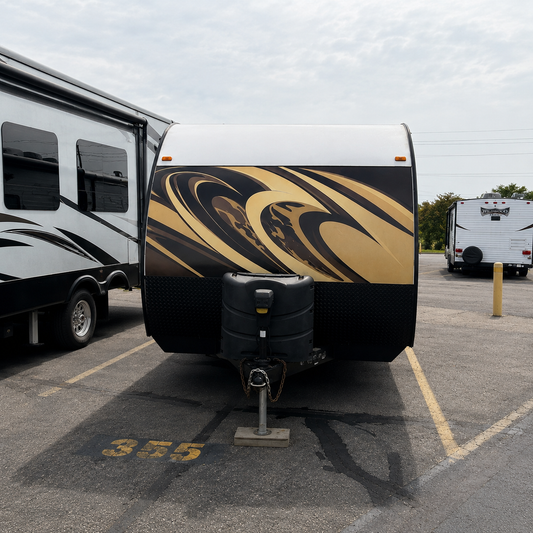 Travel Trailer - Front Decal Removal, New Printed Vinyl Graphics with Install and PPF.