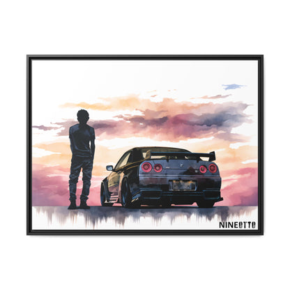 Roadside Reflections - Art Print - Matte Canvas, Black Frame