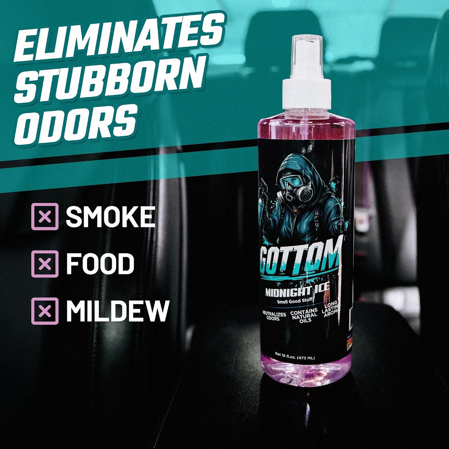 Gottom - Midnight Ice - Premium Air Freshener - 16oz