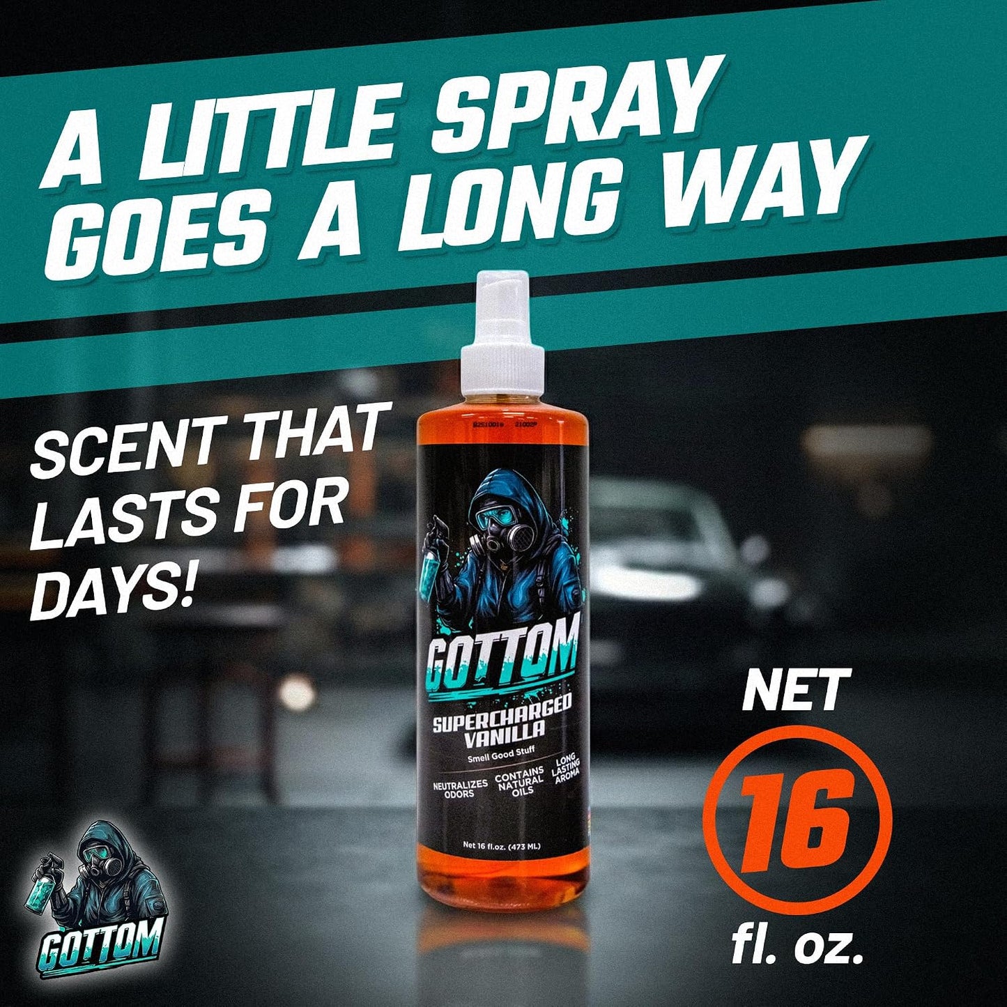 Gottom - Supercharged Vanilla - Premium Air Freshener -16oz