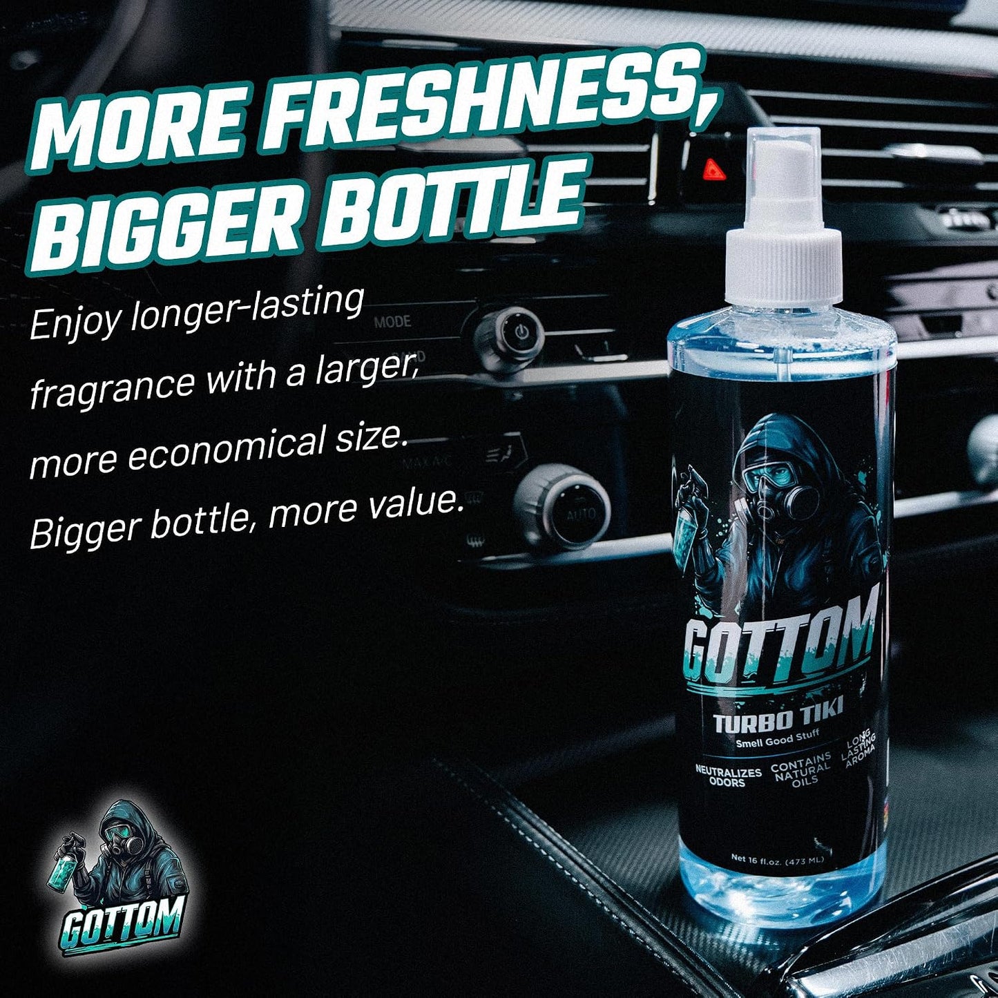 Gottom - Turbo Tiki - Premium Air Freshener - 16oz
