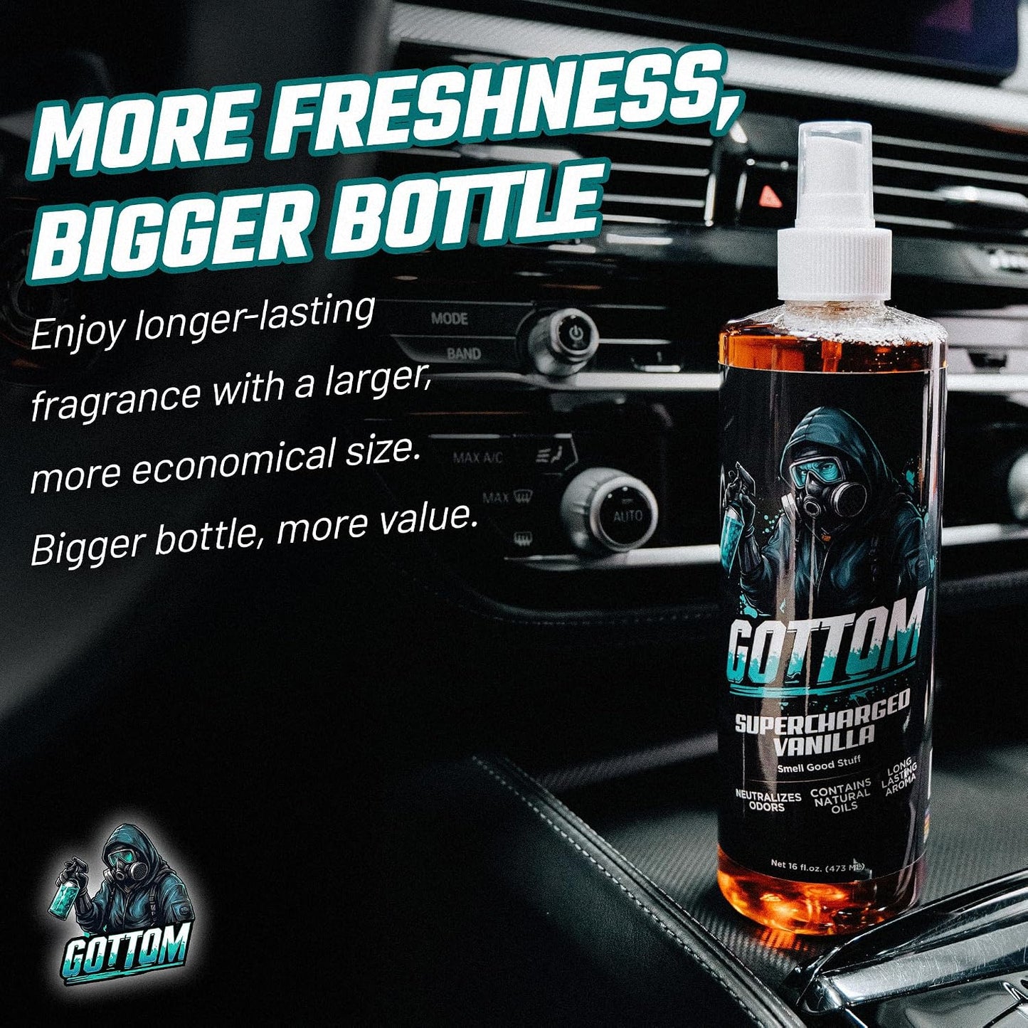 Gottom - Supercharged Vanilla - Premium Air Freshener -16oz