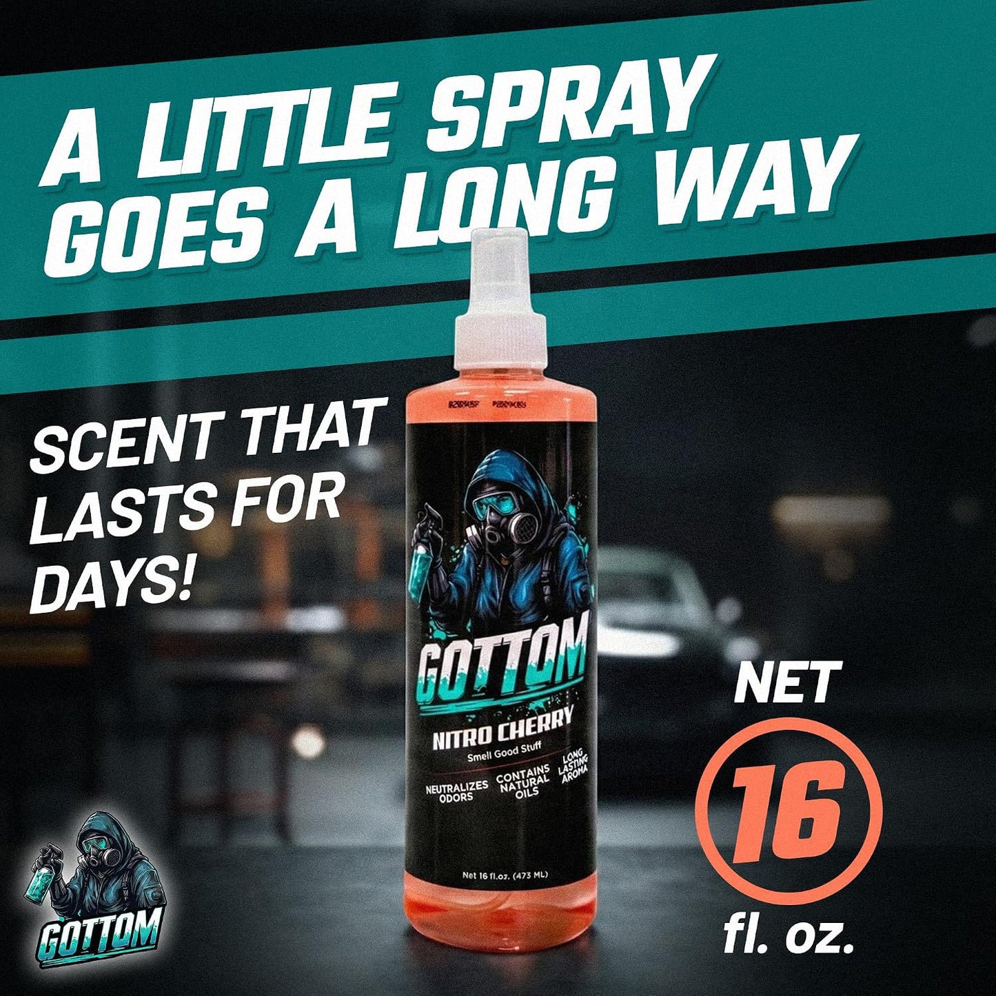 Gottom - Nitro Cherry - Premium Air Freshener - 16oz