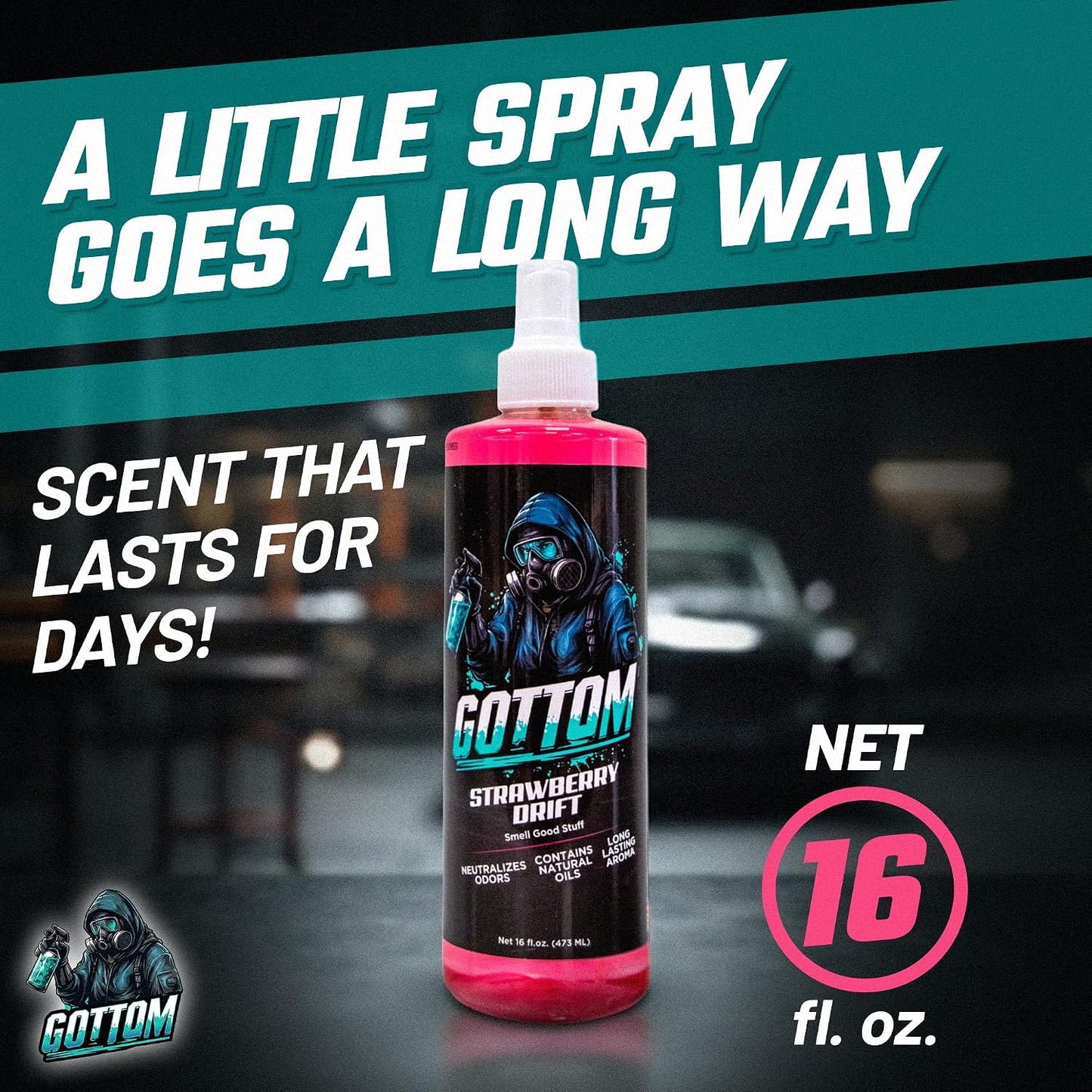 Gottom - Strawberry Drift - Premium Air Freshener - 16oz