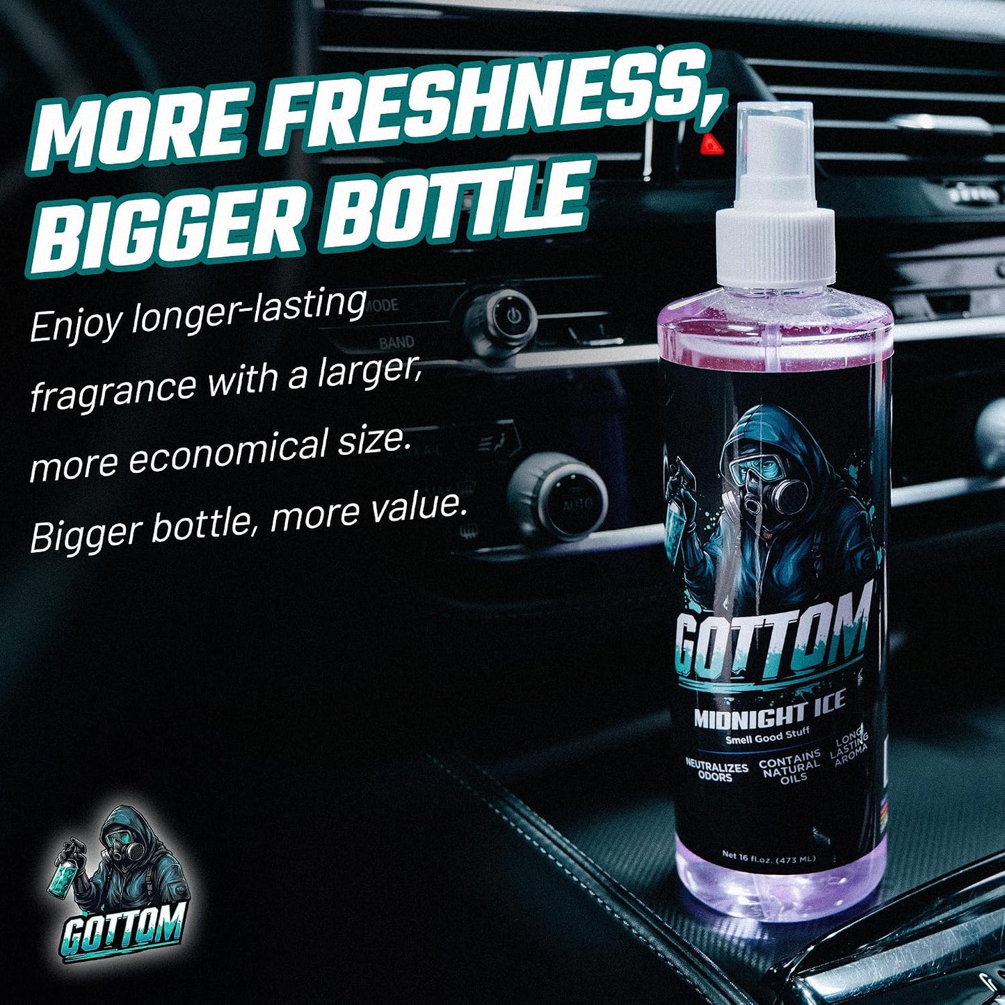 Gottom - Midnight Ice - Premium Air Freshener - 16oz