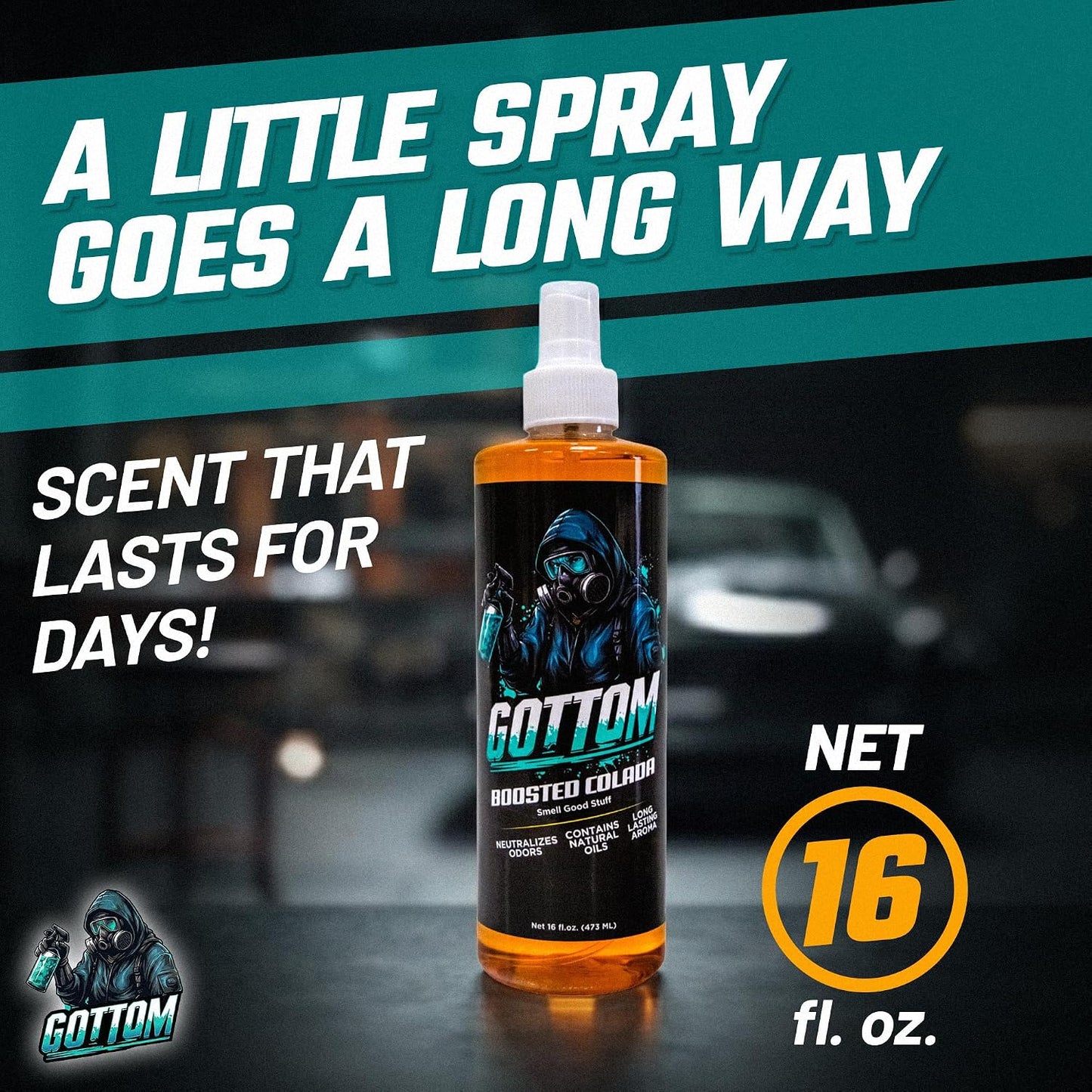Gottom - Boosted Colada - Premium Air Freshener - 16oz