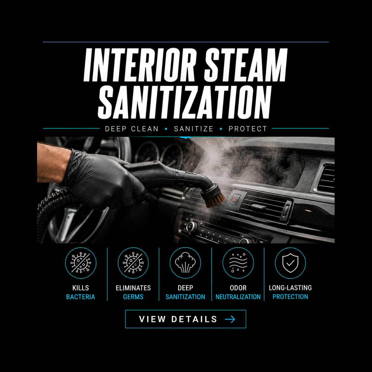 Interior Steam Cleaning Sanitization